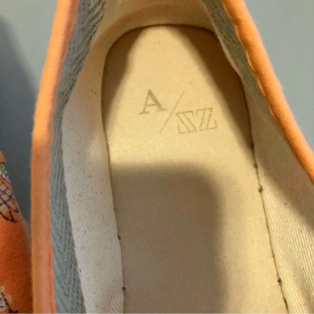 Anthropologie SZ  Blockprints Penny Espadrilles in Orange Print Size 7.5